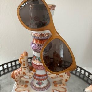 Loewe Tan and Tortoise Sunglasses